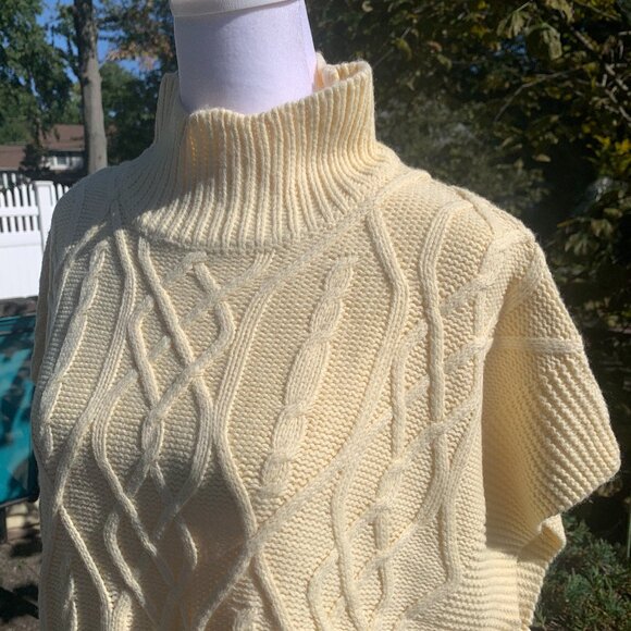 ASOS Violet Romance Oversized High Neck Cable Knit Oversized Tunic Dress Sweater - Picture 4 of 16